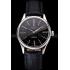 Swiss Rolex Cellini Black Dial Roman Numerals Stainless Steel Case Black Leather Strap