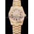 Cheap Swiss Rolex Day Date Yellow Gold Full Diamond Pave