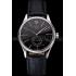 Swiss Rolex Cellini Black Dial Stainless Steel Case Black Leather Strap Replica