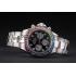 Cheap Rolex Daytona Cosmograph Rainbow Crystals Bezel Stainless Steep Strap Black Dial 80250