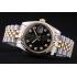 Rolex Datejust Black Dial Diamonds Ribbed Bezel 7453