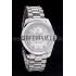 Rolex Swiss DayDate Stainless Steel Ribbed Bezel Silver Dial 41995