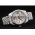 Rolex DateJust Stainless Steel Ribbed Bezel Flower Silver Dial 41983