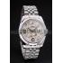 Rolex DateJust Stainless Steel Ribbed Bezel Flower Silver Dial 41983