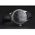 Swiss Rolex Cellini Black Dial Steel Case Black Leather Strap