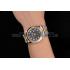 Swiss Rolex Datejust Black Dial Gold Bezel Stainless Steel Case Two Tone Bracelet