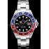 Rolex GMT Master II Blue Rose Red Bezel Black Dial Tachymeter