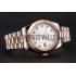 Swiss Rolex Datejust White Dial Rose Gold Bezel Stainless Steel Case Two Tone Bracelet Replica