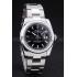 Replica Rolex Datejust Polished Silver Bezel Black Dial 7467