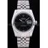 Rolex Datejust Black Dial Diamonds Ribbed Bezel 7456