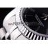 Rolex Datejust Black Dial Diamonds Ribbed Bezel 7456