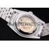 Rolex Datejust Black Dial Diamonds Ribbed Bezel 7456