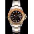 Rolex GMT Master II Gold Colored Ceramic Bezel Brown Dial Tachymeter