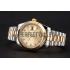 Swiss Rolex Datejust Gold Dial And Bezel Stainless Steel Case Two Tone Bracelet