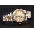 Swiss Rolex Datejust Gold Dial And Bezel Stainless Steel Case Two Tone Bracelet