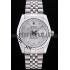 Rolex Datejust Silver Dial Diamonds Ribbed Bezel 7455