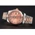 Swiss Rolex Datejust Rose Gold Dial And Bezel Stainless Steel Case Two Tone Bracelet