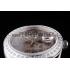 Rolex Datejust Polished Stainless Steel Brown Flowers Dial Diamond Plated