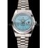 Swiss Rolex Day Date 40 Platinum Ice Blue Dial Stainless Steel Case And Bracelet