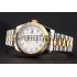 Replica Swiss Rolex Datejust White Dial Diamond Hour Marks Gold Bezel Stainless Steel Case Two Tone Bracelet