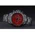 Rolex Daytona Black Ion Plated Tachymeter Black Stainless Steel Strap Red Dial 80248 Replica