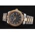 Swiss Rolex Day-Date Black Dial Gold Diamond Case Two Tone Stainless Steel Bracelet 1453975