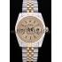 Rolex Datejust Gold Dial Ribbed Bezel 7450