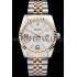 Replica Rolex DateJust Two Tone Stainless Steel 18k Gold Plated Silver Dial 98084