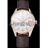 Swiss Tag Heuer Carrera Calibre 5 White Dial Rose Gold Case Brown Leather Strap