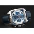 Tag Heuer Monaco 24 Calibre 36 Chronograph Blue And Grey Stripes Dial Blue Leather Strap 622273