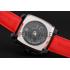 Tag Heuer Monaco Black-Red Perforated Leather Strap White Dial 80307