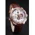 Tag Heuer Carrera Rose Gold Case White Dial Brown Leather Strap 98244