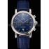 Omega Seamaster Vintage Chronograph Blue Dial Stainless Steel Case Blue Leather Strap