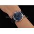 Omega Seamaster Vintage Chronograph Blue Dial Stainless Steel Case Blue Leather Strap