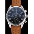 Tag Heuer Carrera SpaceX Silver Bezel with Black Dial and Light Brown Leather Strap tag265  621536