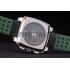 Cheap Tag Heuer Monaco Black-Green Perforated Leather Strap Black Dial 80308