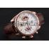 Replica Tag Heuer Carrera Rose Gold Case White Dial Brown Leather Strap 98245