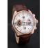 Replica Tag Heuer Carrera Rose Gold Case White Dial Brown Leather Strap 98245