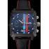 Tag Heuer Monaco Calibre 36 Blue And Red Dial Stripes Dial Black Leather Strap 622272 Replica