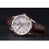 Tag Heuer Carerra Calibre 6 White Dial Red Numbers Brown Leather Band  622161