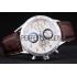 Tag Heuer Swiss Carrera Tachymeter Bezel Dark Brown Leather Strap White Dial