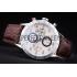 Tag Heuer Swiss Carrera Tachymeter Bezel Dark Brown Leather Strap White Dial